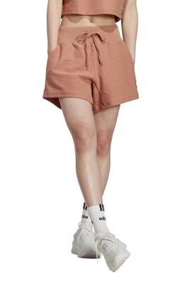 adidas Lounge Cotton French Terry Shorts in Clay Strata