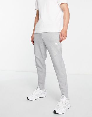 adidas Lounge embroidered logo sweatpants in gray