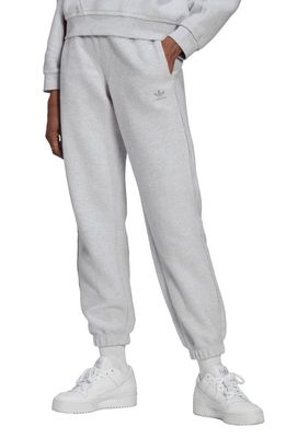 adidas Lounge Fleece Sweatpants in Light Grey Heather