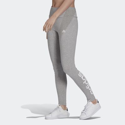 adidas LOUNGEWEAR Essentials High-Waisted Logo Leggings Medium Grey Heather XS Womens