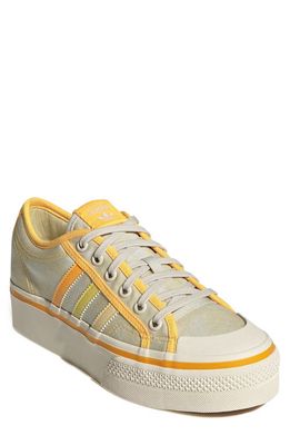 adidas Nizza Platform Sneaker in Almost Yellow/Orange/White