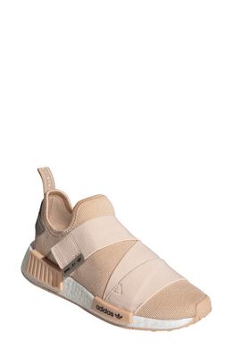 adidas NMD R1 Slip-On Sneaker in Halo Blush/White/Brown