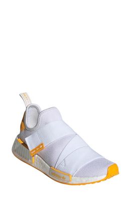 adidas NMD_R1 Strap Slip-On Sneaker in White/Gold/Gold
