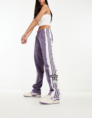 adidas Originals adicolor adibreak side logo track pants in purple