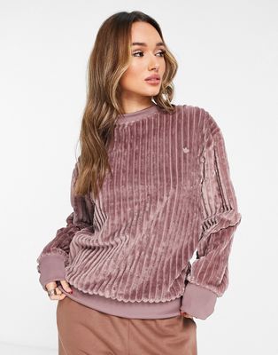 adidas Originals adicolor Contempo boyfriend fit sweatshirt in purple