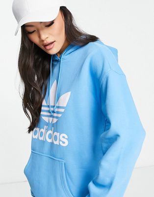 adidas Originals adicolor hoodie in sky blue