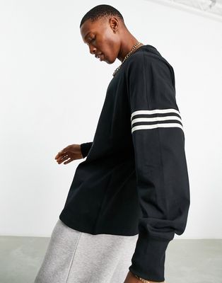 adidas Originals adicolor Neuclassics long sleeve T-shirt in black