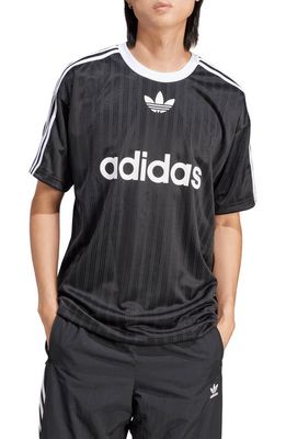 adidas Originals Adicolor Relaxed Fit Recycled Poly T-Shirt in Black/White
