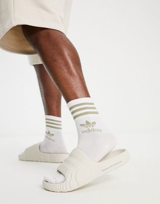 adidas Originals Adilette 22 slides in beige-Neutral