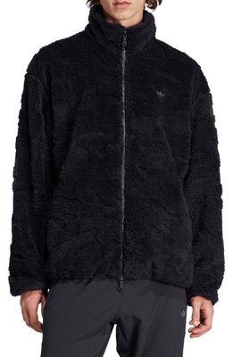 adidas Originals Adventure Fleece Zip Jacket in Black