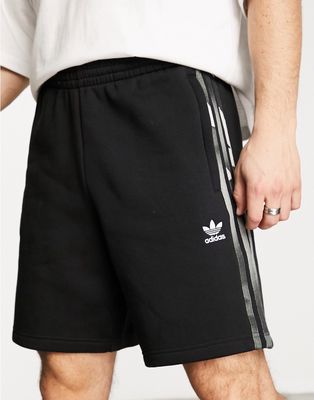 adidas Originals Camo shorts in black