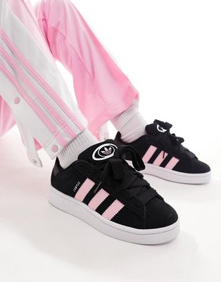 adidas Originals Campus 00s gum sole sneakers in black and pink