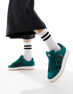 adidas Originals Campus 00's gum sole sneakers in collegiate green