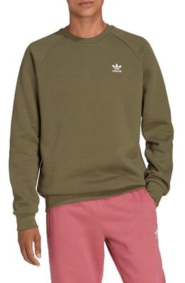 adidas Originals Essentials Crewneck Sweatshirt in Olive Strata