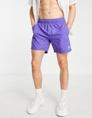 adidas Originals Essentials swim shorts in purple