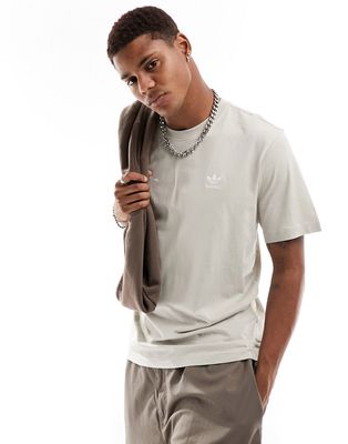 adidas Originals Essentials T-shirt with chest logo in beige-Neutral