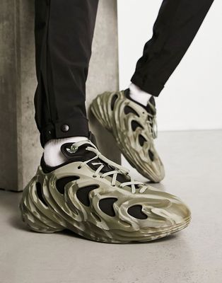 adidas Originals Fom Quake sneakers in khaki marble and black