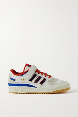 adidas Originals - Forum 84 Suede-trimmed Leather Sneakers - Off-white
