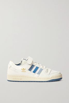 adidas Originals - Forum 84 Suede-trimmed Leather Sneakers - White