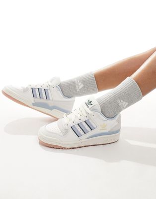 adidas Originals Forum Low CL sneakers in white and blue