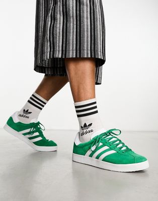 adidas Originals Gazelle 85 sneakers in green and white