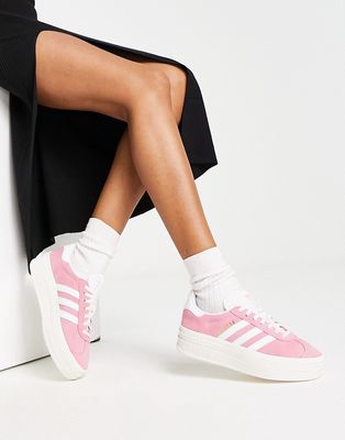 adidas Originals Gazelle Bold sneakers with white sole in light pink