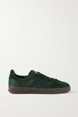 adidas Originals - Gazelle Indoor Leather-trimmed Suede And Nylon Sneakers - Green