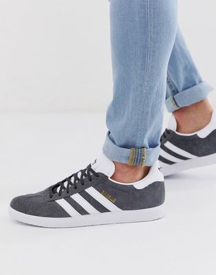 adidas Originals Gazelle sneakers in gray and white
