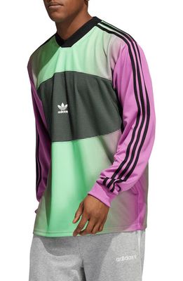 adidas Originals Goal Keeper Long Sleeve T-Shirt in Semi Pulse Lilac