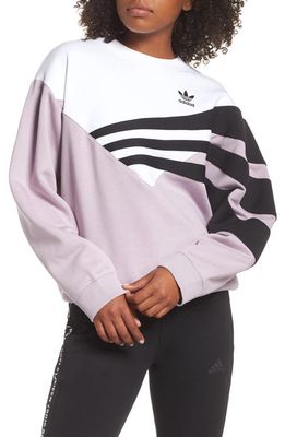 adidas Originals Graphic Sweatshirt in Soft Vision/White/Black
