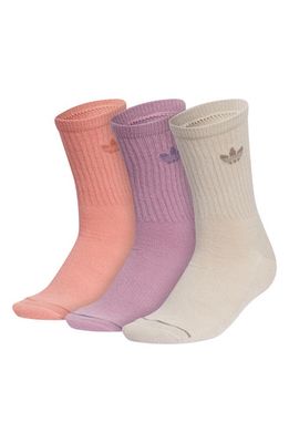 adidas Originals Icon Assorted 3-Pack Crew Socks in Medium Beige