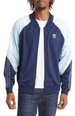 adidas Originals Men's SST Tricot Track Jacket in Navy/Blue/White