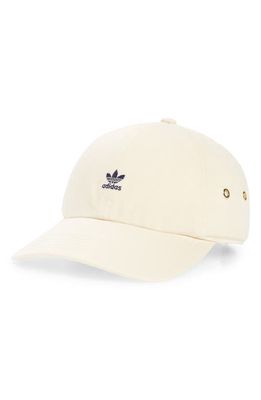 adidas Originals Mini Trefoil Relaxed Strap Back Hat in Wonder White/Shadow Navy