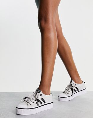 adidas Originals Nizza Platform sneakers in core grey-Gray