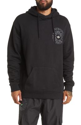 adidas Originals Ozworld French Terry Graphic Hoodie in Black