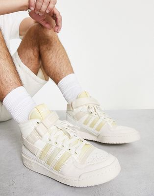 adidas Originals Parley Forum Mid sneakers in off white