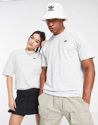 adidas Originals 'Preppy Varsity' large back print t-shirt in gray