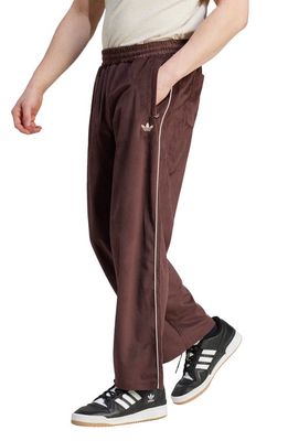 adidas Originals Recycled Polyester Corduroy Wide Leg Pants in Shadow Brown