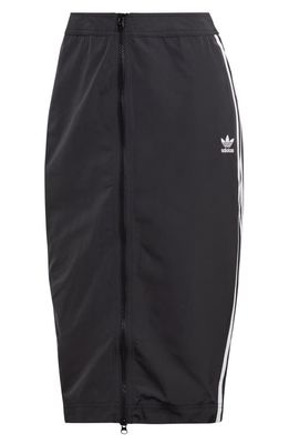 adidas Originals Recycled Polyester Midi Track Skirt in Black