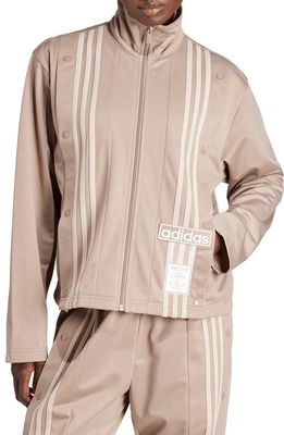 adidas Originals Recycled Polyester Track Jacket in Chalky Brown