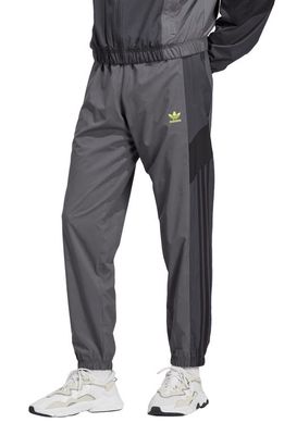 adidas Originals Recycled Polyester Track Pants in Carbon/Grey Five