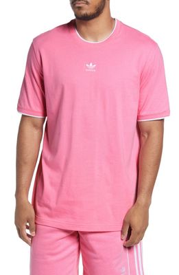adidas Originals Rekive Cotton Crewneck T-Shirt in Bliss Pink