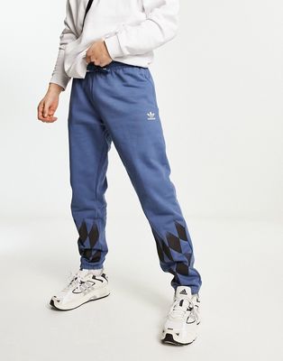 adidas Originals Rekive sweatpants in blue and black