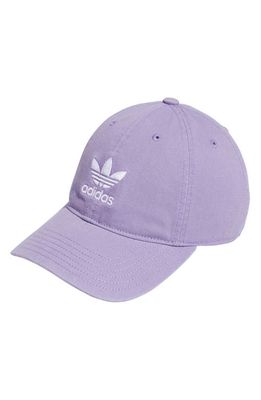 adidas Originals Relaxed Baseball Cap in Magic Lilac Purple/White