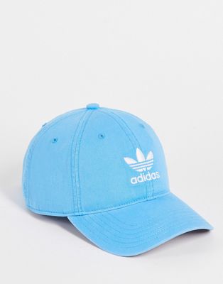 adidas Originals Relaxed snapback cap in sky blue