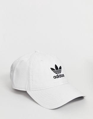 adidas Originals Relaxed snapback cap in white