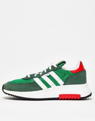 adidas Originals Retropy F2 sneakers in green and red