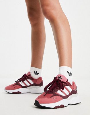 adidas Originals Retropy F90 sneakers in red/pink