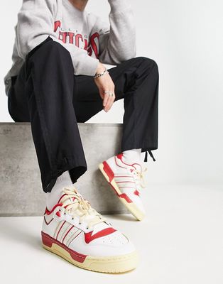 adidas Originals Rivalry Low 86 sneakers in white and red
