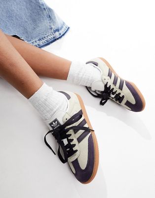adidas Originals Samba OG rubber sole sneakers in light gray